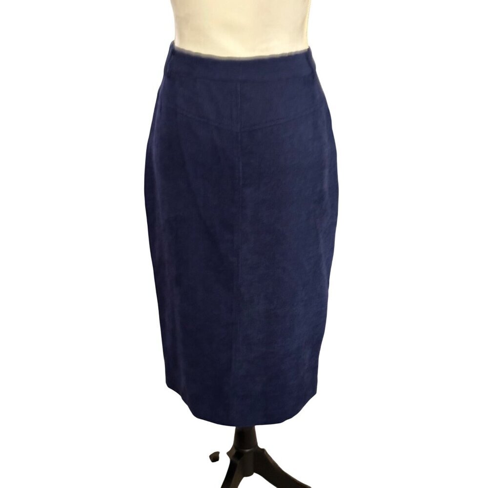 English Factory Corduroy Skirt Pencil Button Up Waist26 Vintage Inspired Classy - Picture 11 of 11